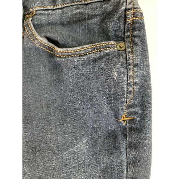 Converse One Star Blue Denim Jeans Size 12 Bootcut  Med Wash slight Distress - Picture 2 of 12